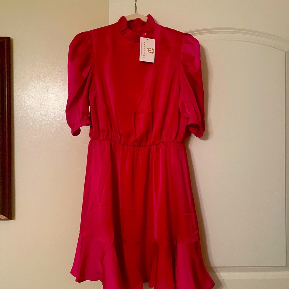 THML Fuchsia Ruffle Dress